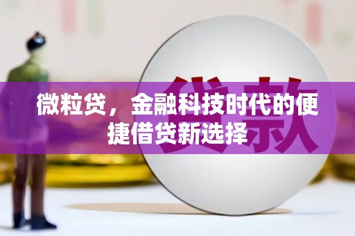 崇义微粒贷，金融科技时代的便捷借贷新选择