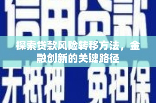 崇义探索贷款风险转移方法，金融创新的关键路径